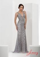Jasz Couture - 5652 Dress In Silver Nude