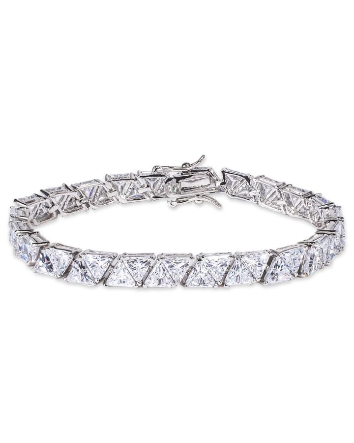 Cz By Kenneth Jay Lane - Trillion Tennis Bracelet