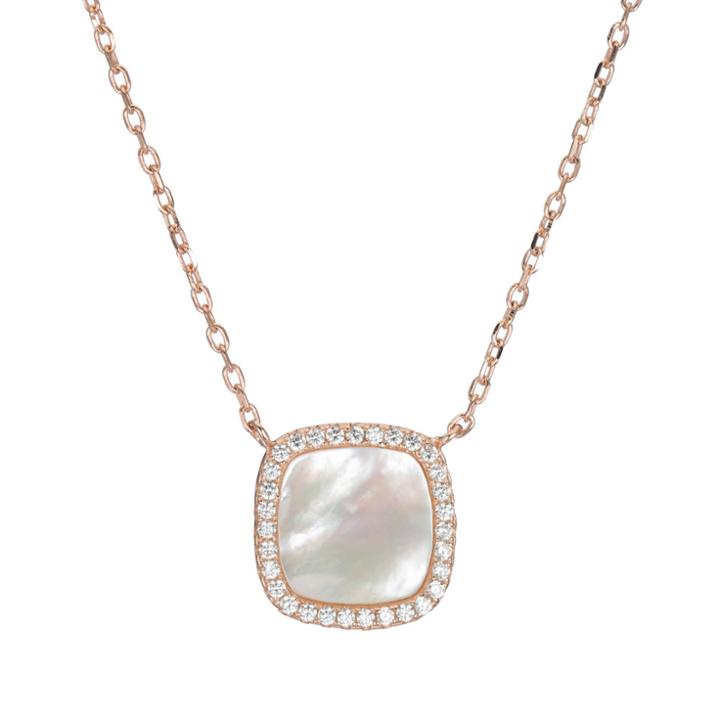 Ashley Schenkein Jewelry - Pave And Mother Of Pearl Square Necklace