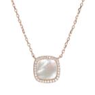 Ashley Schenkein Jewelry - Pave And Mother Of Pearl Square Necklace