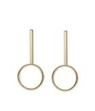 Bonheur Jewelry - Elle Gold Single Circle Drops