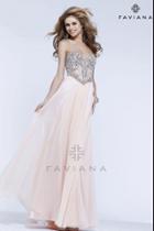 Faviana - Embellished Chiffon Illusion Long Evening Gown S7376