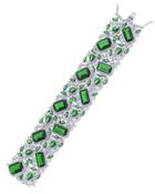 Cz By Kenneth Jay Lane - Emerald Multi Shaped Bracelet