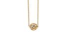 Tresor Collection - White Sapphire Origami Sphere Ball Pendant In 18k Yellow Gold