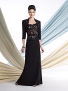 Montage By Mon Cheri - 213960 Two Piece Dress In Black Nude