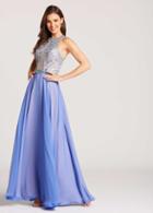 Ellie Wilde - Ew118097 Beaded Halter A-line Dress