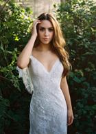 Wilderly Bride By Allure Bridals - F122 Lace V-neck Sheath Bridal Dress