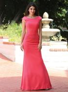 May Queen - Chic Cap Sleeve Bateau Neck Dress Rq7306