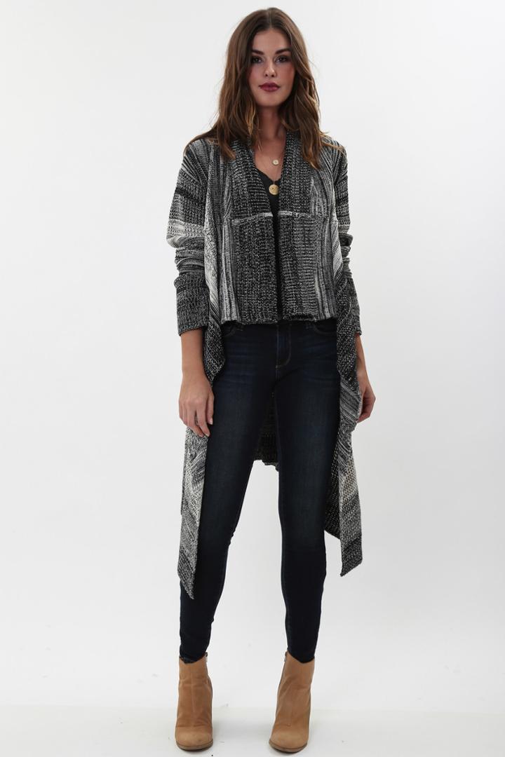 Goddis - Raya Drape Front Sweater In Bewitched
