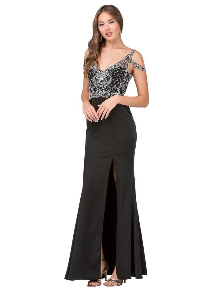 Dancing Queen - Sleeveless Embellished V-neck Sheath Dress