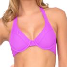 Luli Fama - Cosita Buena Underwire Halter Top In Purple Ocean