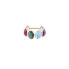 Tresor Collection - Multicolor Stone Fac. Oval Ring Band In 18k Yg