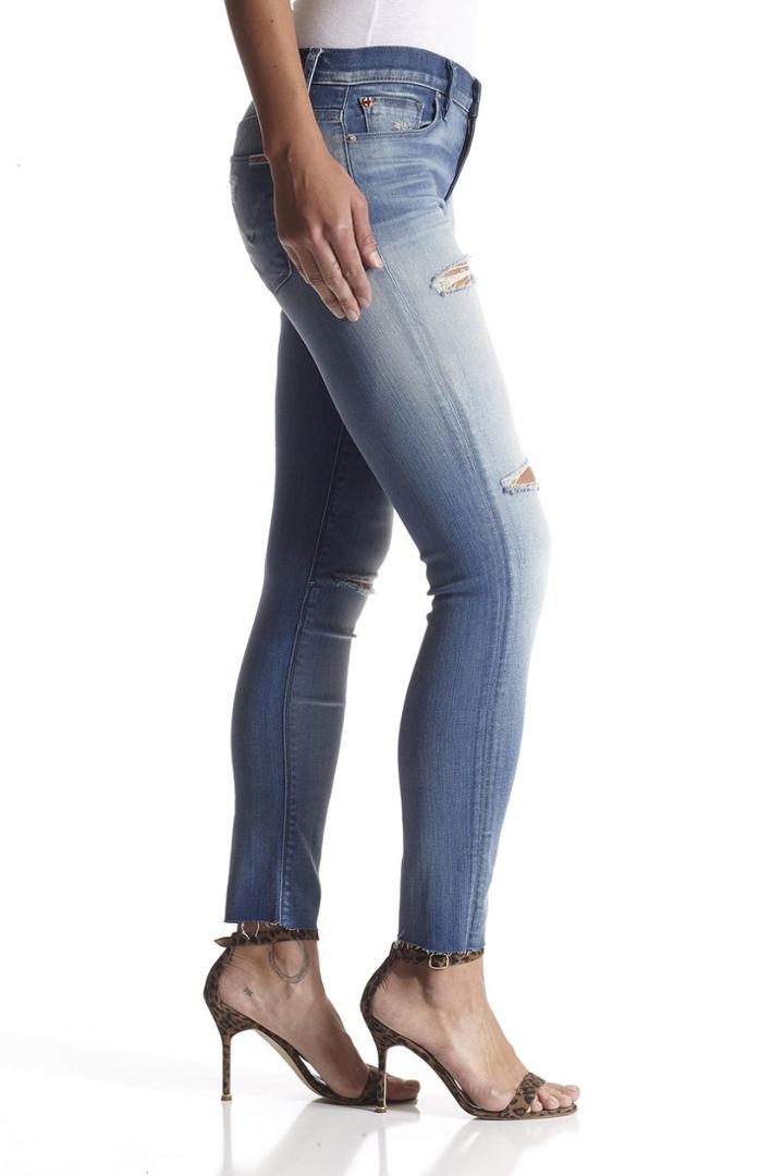 Hudson Jeans - War4060dew Shine Midrise Ankle Skinny Raw Hem In Rescue Mission