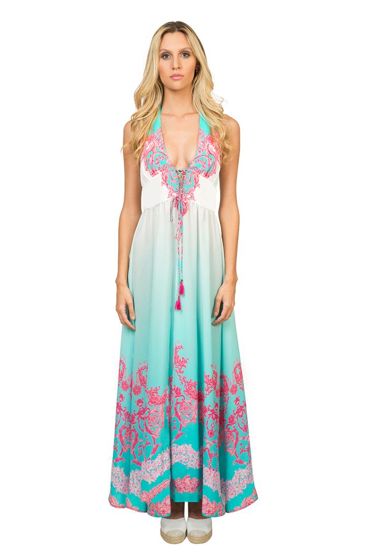 Caffe Swimwear - Long Halter Dress Vp1648