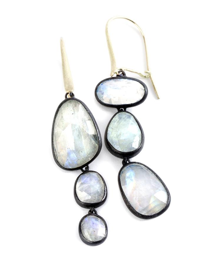 Nina Nguyen Jewelry - Over The Moon Black Oxidized 14k Earrings