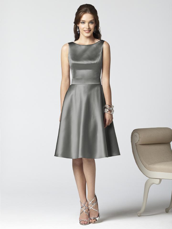 Dessy Collection - 2852 Dress In Charcoal Gray