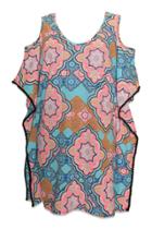 Nicolita Swimwear - New! Mambo Shoulder Cut Out Cover Up Dress In Teal Morrocan