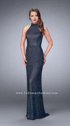 La Femme - Brilliant High Neck Long Gown 24258