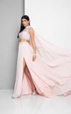 Terani Couture - Bejeweled High Neck Two-piece Chiffon Ball Gown 1713p2787