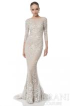 Terani Evening - Figure-flattering Laced Illusion Bateau Neck Trumpet Gown 1613e0355a