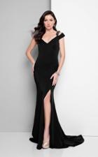 Terani Couture - Off Shoulder Beaded Strap Evening Dress 1713e3338