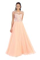 Gorgeous Lace Applique Chiffon Dressgorgeous Lace Applique Chiffon Dress