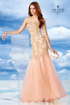 Alyce Paris - 6459 Prom Dress In Apricot