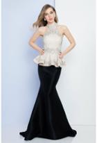 Terani Evening - 1722e4209 Embellished High Neckline Evening Gown