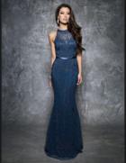 Nina Canacci - Sleeveless Lace Prom Dress 4103
