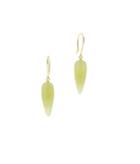 Lori Kaplan Jewelry - Green Serpentine Smooth Drop 14k Earrings 411868664