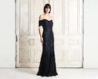 Daymor Couture - 762 Sequined Lace Off-shoulder Sheath Dress