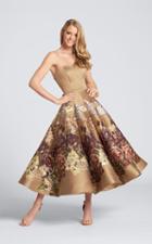 Ellie Wilde - Ew21770 Strapless Tea-length Dress