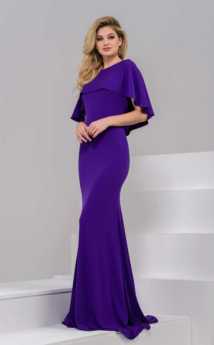 Jovani - 40476 Fitted Bateau Sheath Dress