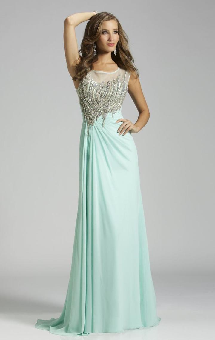 Lara Dresses - 42411 Glittering Sheered Evening Gown
