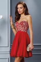 Alyce Paris - 1056 Beaded Sweetheart Chiffon A-line Dress