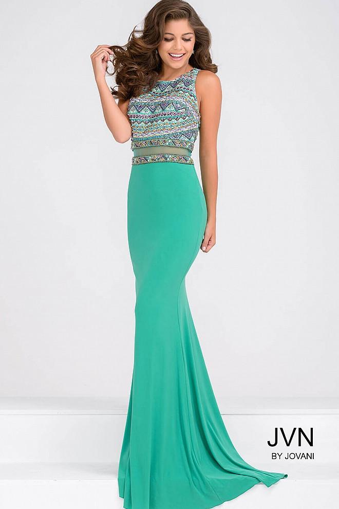 Jovani - Mermaid Beaded Bodice Prom Dress Jvn36888