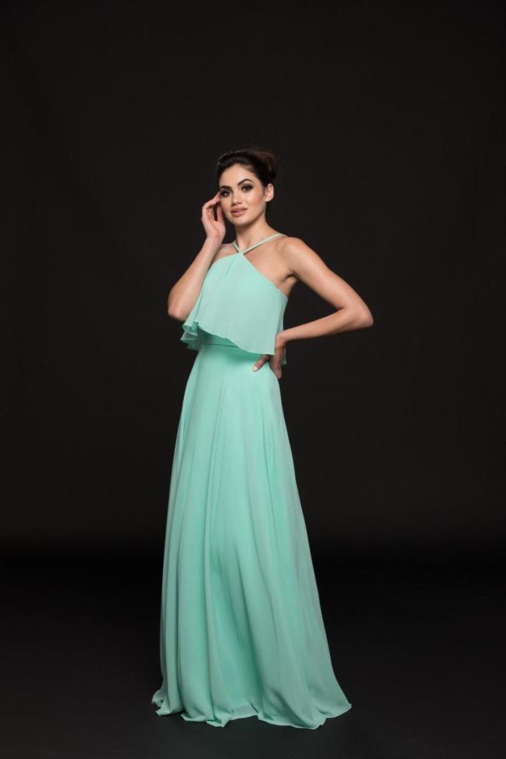 Glow By Colors - G778 Halter Chiffon Evening Dress