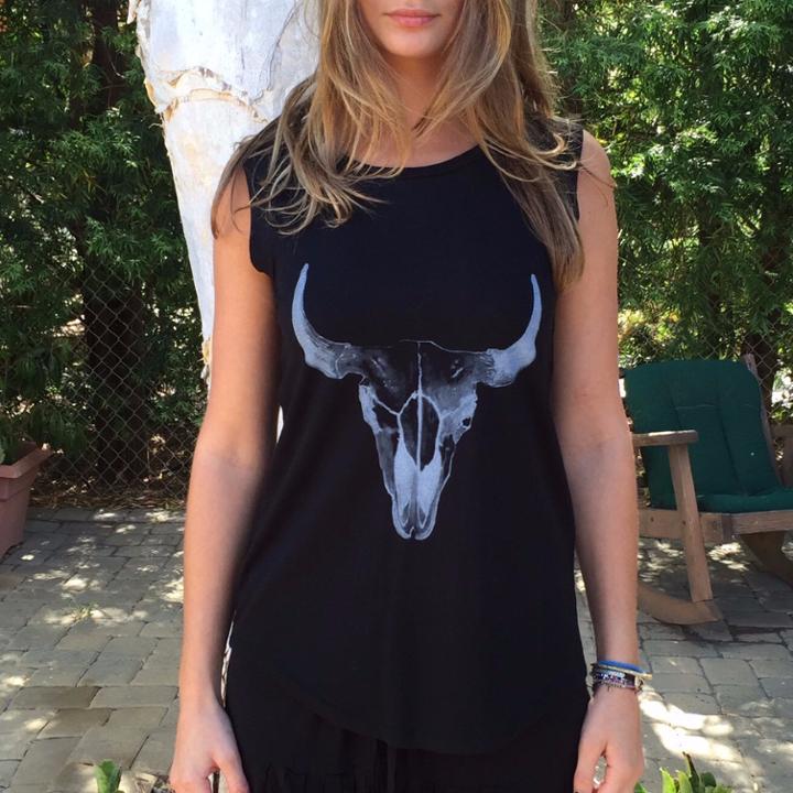 Bison Rocker Tank In Black