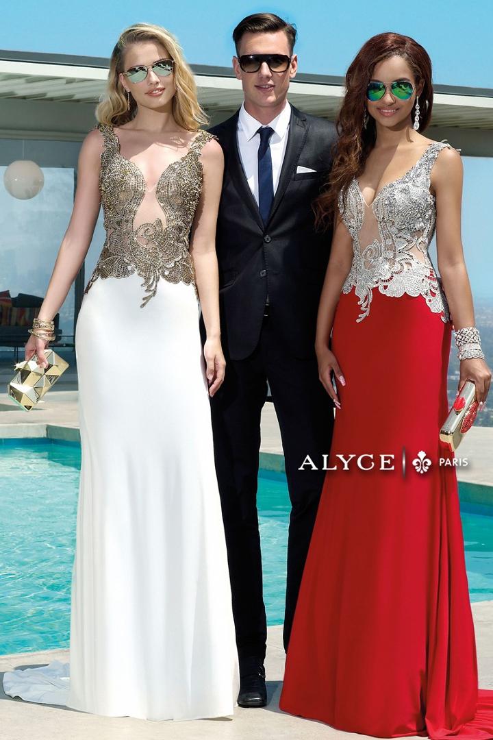 Alyce Paris Claudine - 2425 Dress In White Gold