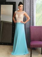 Cap Sleeve Stone Embellished Bodice A-line Dress