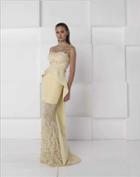 Saiid Kobeisy - Lace And Tulle Peplum Dress 2755