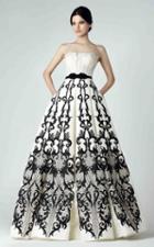 Saiid Kobeisy - Strapless Printed Long Gown 2905