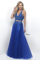 Intrigue - Two-piece V-neck Sequined A-line Dress 266