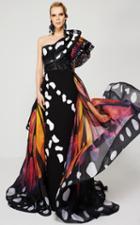Mnm Couture - 2381 Empress Elegance Asymmetrical Evening Gown