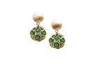 Tresor Collection - Emerald Sphere Ball Earring In 18k Yellow Gold