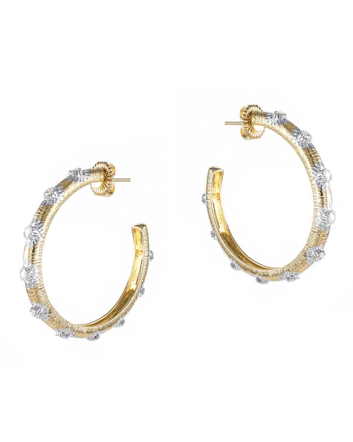 Jarin K Jewelry - Large Sunburst Hoop Earrings