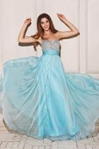 Angela And Alison - 21050 Ornate Strapless Ruched Waist Long Gown