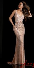 Jasz Couture - 5671 Dress In Peach