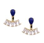 Rachael Ryen - Teardrop Baguette Ear Jackets In Lapis