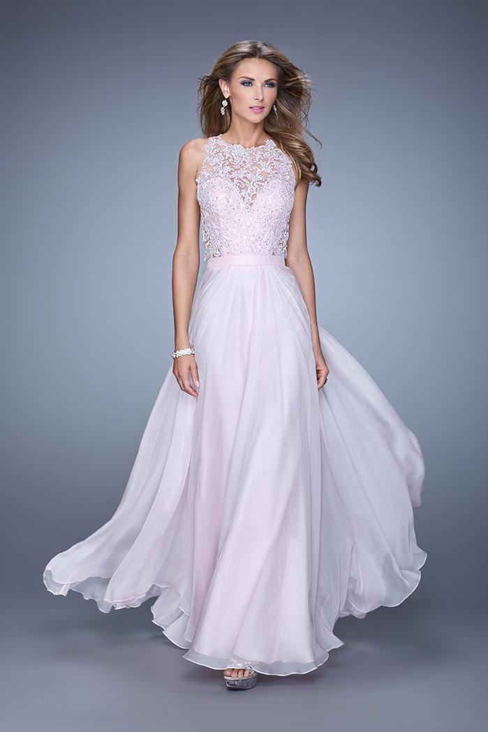 La Femme - 20638 Illusion Jewel A-line Gown
